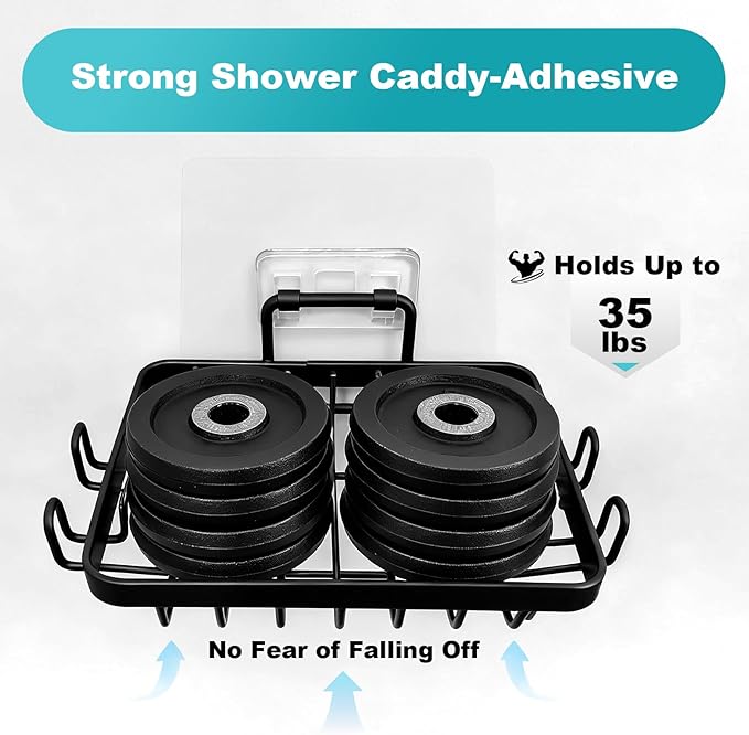 Stainless Steel Mate Black Soap Dish for Shower, Suction Cup Square Shower Soap Holder - Black Soap Saver - Comfortable Essential for Apartment, Home and Dormitory