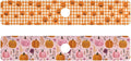 Halloween Orange Plaid Pumpkins Pink Flowers Kitchen Sink Splash Guard Sink Faucet Mat Faucet Handle Drip Catcher Drain Mats for Kitchen Bathroom Countertop Absorbent D