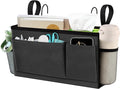 BlissTotes Bedside Caddy, Bedside Storage Organizer for Bunk Bed Accessories, Dorm Storage for Bedside Shelf and Bunk Bed Shelf, Bed Caddy for Home, Dorm, Bunk (Dark Gray, 1 Pack)