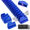 48 pcs Magnetic Modular Wrench Organizers for Tool Drawers, Tool Storage Holder Wrench Rack with Metric & SAE Labels (Color:Blue)