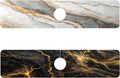2 Pack Marble Texture Sink Splash Guard Faucet Mat Liquid Gold Marble Texture Super Absorbent Fast Drying Mat Sink Gadgets-Splash Guard Behind Faucet Drip Catcher for Kitchen Bathroom, 23.5"x5.5"