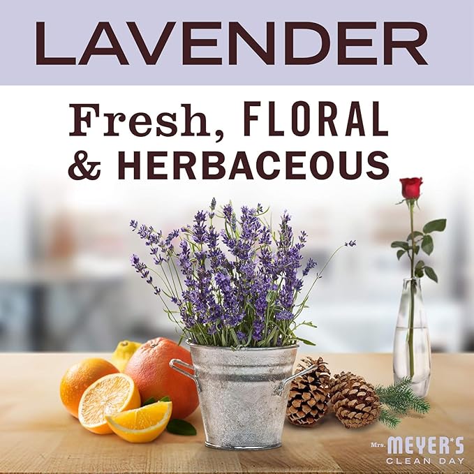MRS. MEYER'S CLEAN DAY Hand Soap Refill, Made with Essential Oils, Lavender, 33 fl. oz - Pack of 6