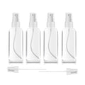 ZEROFIRE 4 Pack Spray Bottles 1oz Clear Plastic Empty Refillable Mini Spritzer for Travel, Cleaning, Gardening, Skin Care Atomizer for Essential Oils, Perfume