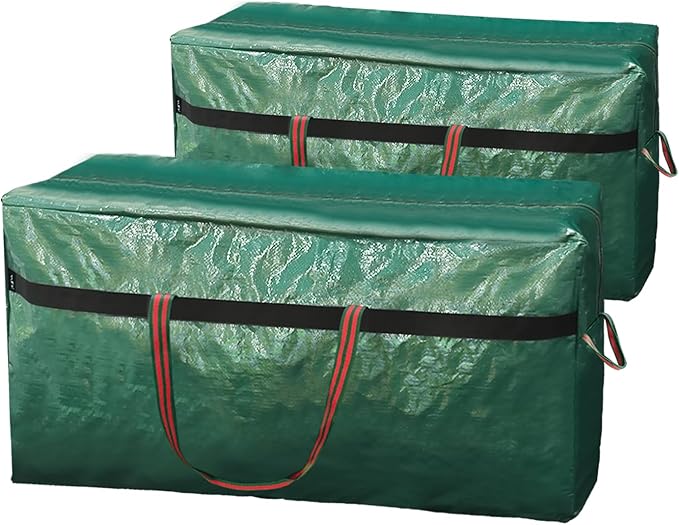 Christmas Tree Storage Bag 4FT/5FT Small Waterproof Tearproof with 4 Handles Easy to Transport/Organize Green 2 pack