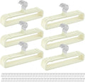 60 Pack White Velvet Pants Hangers with 60 Hooks Non Slip, Felt Trouser Hanger for Closet, Thin Space Saving Clothes Hanger, Strong, Durable, 360 Degree Rotatable Hook for Tank Top, Shorts