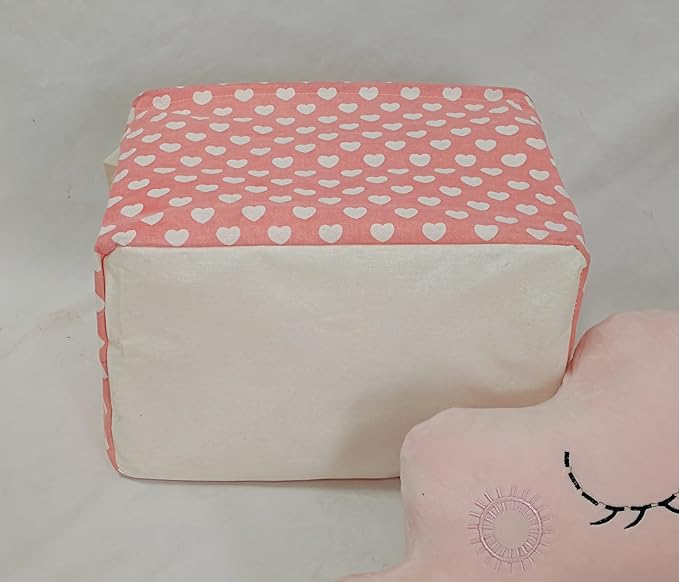 Girls Storage Basket Pink Valentine's Day Gifts Basket Waterproof Organizer Nursery Bins Toy Box for Organizing Home/Dorm/Kitchen/Pet/Office/Closet/Shelf/Room Decor