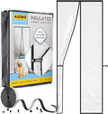 AUGO Magnetic Thermal Insulated Door Curtain - Transparent EVA Door Cover for Winter- Keeps Warm Air in and Cold Air Out - Home Winterizing Products - Patent Pending Keep Open Feature - 38 x 97 Inch