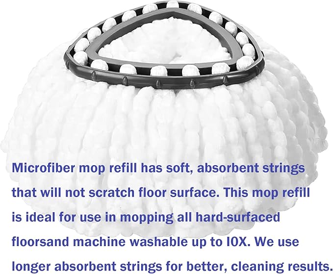 Spin Mop Replacement Head 5 Pack Mop Refill Compatible with Ocedar Triangle Swivel Mops Microfiber Swivel Mop Refill,Deep Clean,Machine Washable and Easy to Replace