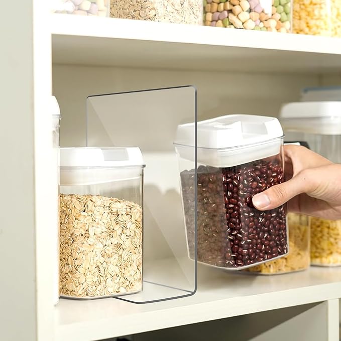 OKPOW Shelf Dividers for Closet Organization: 12 Pack Durable Clear Acrylic Divider Organizer for Shelves - Vertical Adjustable Shelving Separators for Clothing Purse