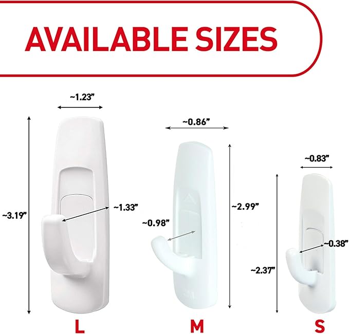 Command Large Utility Hooks, 14-Hooks, 24-Strips, Organize Damage-Free