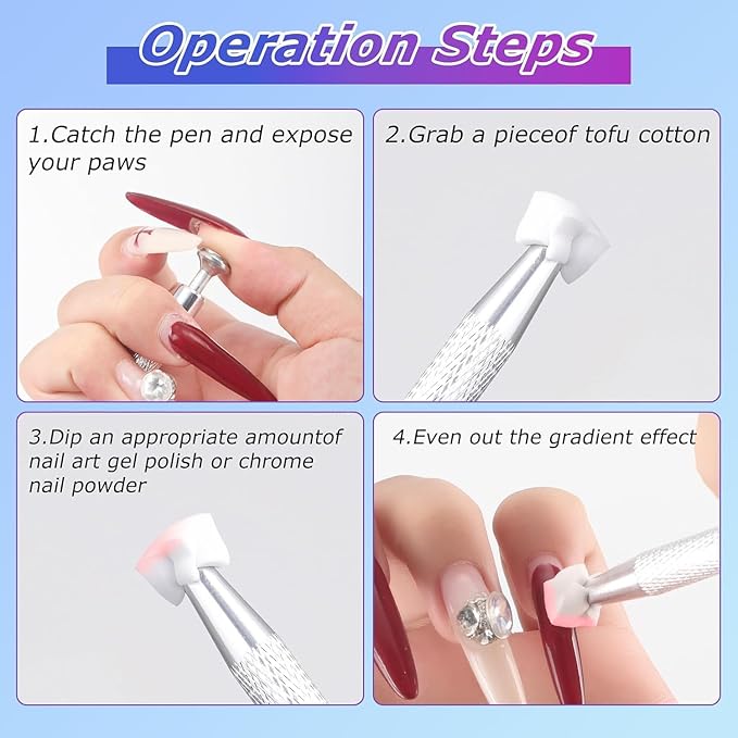 Soft Nail Sponges（250PCS）, Reusable Nail sponges,Nail DIY sponges, Nail Art sponges, 1PCS Grabbing Pen and Nail Brush Professional Accessories Manicure Salon Supplies