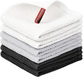 Nialnant 6 Pack Kitchen Towels, 100% Cotton Dish Cloth for Washing Dishes, Absorbent Quick Drying Dish Rags, Multipurpose Cleaning Rags-12x12 Inches