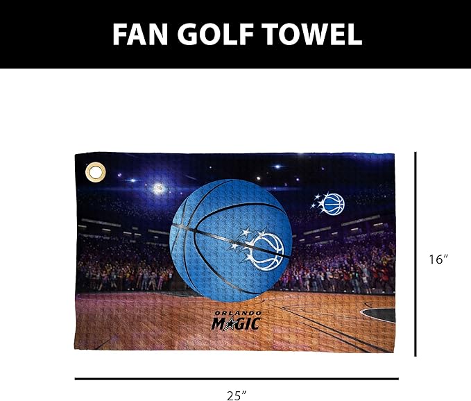 Northwest NBA Golf Towel – Official Licensed Microfiber Waffle Fabric, Absorbent 16x25 in Club Cleaning Accessory