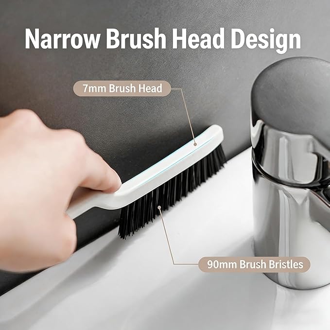 11PCS Crevice Cleaning Brush Set, Groove Gap Cleaning Tool Hard Bristle Recess Cleaning Brush Crevice Gaps Cleaning Tool for Deep Cleaning Kitchen, Bathroom, Grout, Sink, Corners, Tight Spaces & More