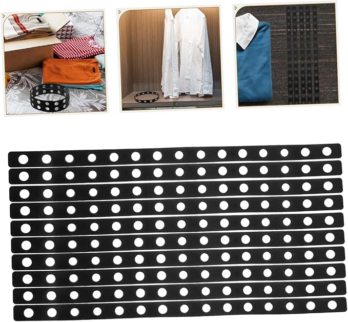 PRETYZOOM 12pcs Hanger Connector Strips for Clothing Display Transparent Multi-Hole Plastic Organizer for Closet and Stores Space-Saving Hangers for Efficient Garment Storage