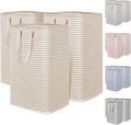 Lifewit 3 Pack Laundry Hamper Large Collapsible Laundry Baskets, Freestanding Waterproof Clothes Hamper with Easy Carry Handles in Laundry Room Bedroom Bathroom College Dorm, Black, 3 x 80L
