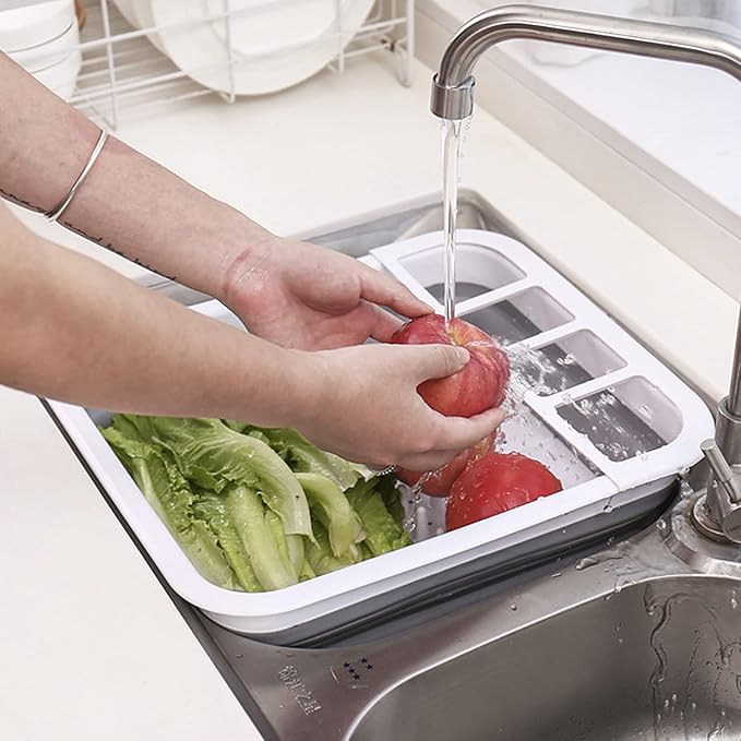 Collapsible Dish Drying Rack with Rotating Drain & Plug,Space-Saving Dish Drainers for Kitchen Counter, Portable Dish Rack Over Sink Drying Dinnerware,Travel Trailer RV Camping Essentials