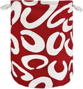 Merdes 19.7’’ Waterproof Foldable Laundry Hamper, Dirty Clothes Laundry Basket, Linen Bin Storage Organizer for Toy Collection (Red C)