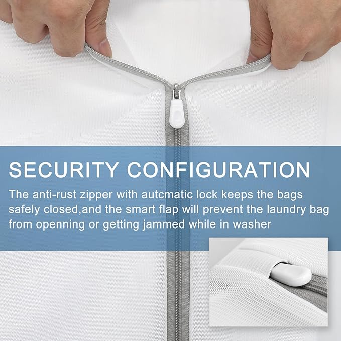 Muchfun 4Pcs Durable Fine Mesh Laundry Bags for Delicates 16 x 20 Inches (4 Large)