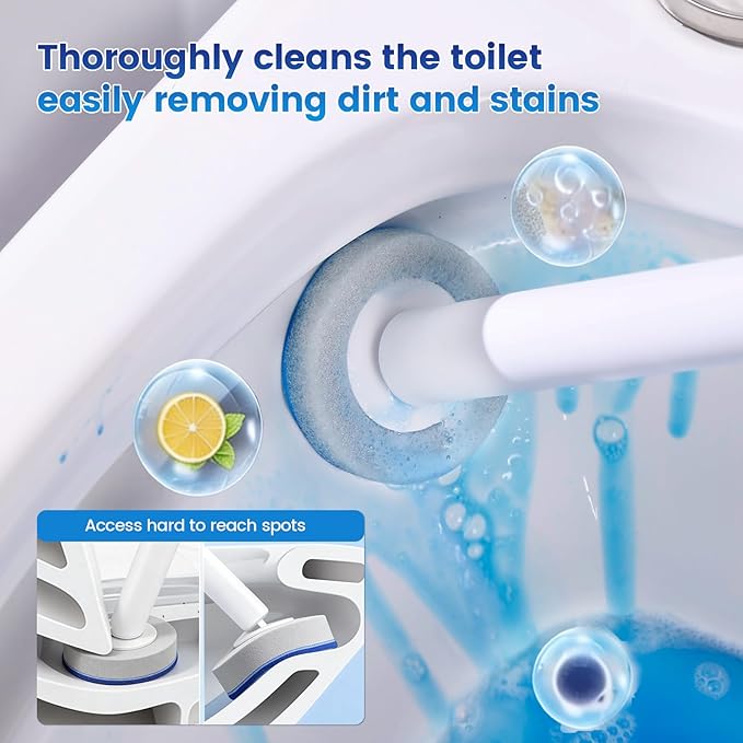 Disposable Toilet Brush,Toilet Bowl Cleaner,Wall Mounted Toilet Bowl Brush with 36 Refills for Deep Toilet Cleaning,Toilet Brush and Holder Set for Hygienic Bathroom Maintenance
