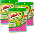 Libman 1482 Microfiber Sponge Cloths – Combines The Best of a Sponge and Dish Cloth, Includes 3 Packs of 3 Sponge Cloths (9 Total Sponge Cloths), Pink, Blue and Green