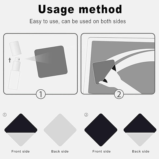 Car Screen Cleaner, Soft Microfiber Cleaning Cloth, Non-Scratch Auto Screen Cleaning Pad, Universal Interior Car Accessories Cleaner Tool for Vehicle Dashboard Display, 2 Pack
