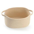 Cute Woven Gift Basket – Beige Empty Gift Basket for Nursery, Baby Shower Gifts, Birthday, Wedding, Burr Baskets for Valentines Day,, Decorative Storage Bin for Toys, Diapers, Books