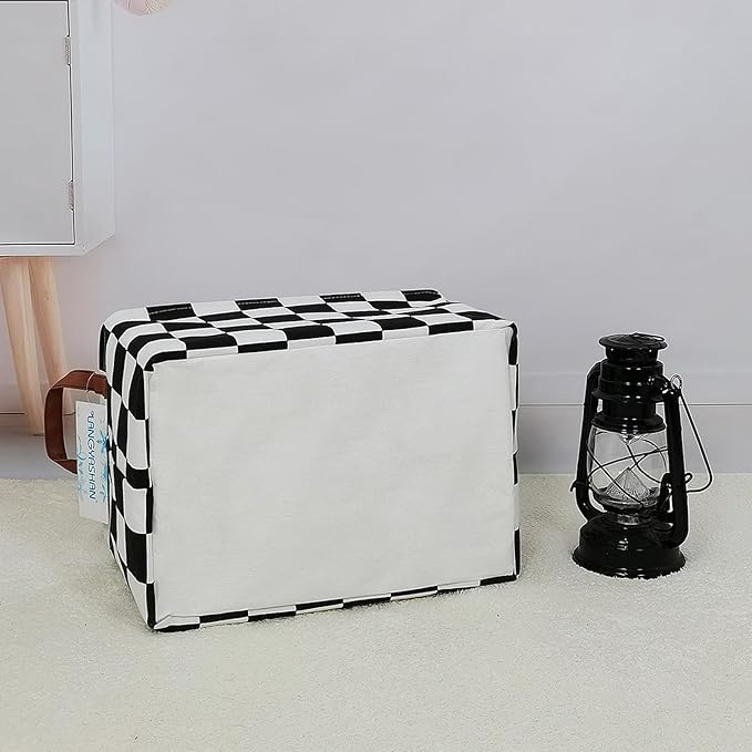 LANGYASHAN Rectangular Storage Bin Collapse Canvas Fabric Cartoon Storage Basket with Handles for Organizing Home Kitchen Boys and Girls Toys Office Closet Shelf Baskets (Rec-Racing flag)