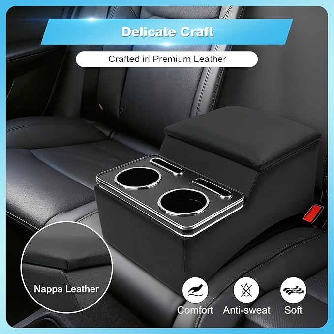 Center Console, Universal Front Bench Seat Consoles,Truck Seat Organizer and Storage,Center Console for Truck & Minivan & Car& SUV Cab Front Seat Bench Seat Storage Box (Regular)