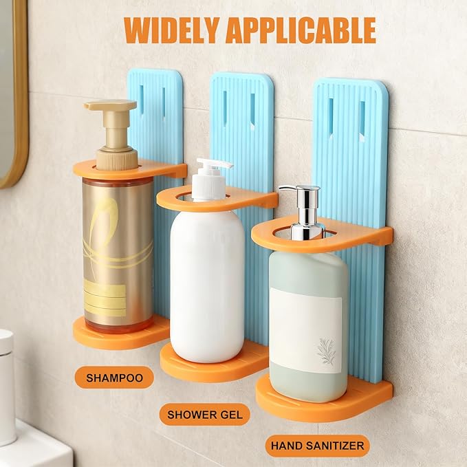 LimxFree Adjustable Shower Caddy, Telescopic & Foldable Bathroom Organizer, No Drilling Wall Mount Storage for Shampoo & Body Wash Bottles, Space Saving Holder (Blue)