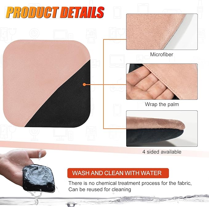 SuperKaKa 2PCS Car Screen Cleaner- Vehicle Touchscreen Microfiber Cleaning Cloths, Touch Screens Clean Wipes Cars Interior Accessories Universal for Tesla Dashboard Display (Pink)