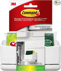 Command Under Sink Sponge Caddy, Total 2 Sponge Holders with 8 Strips, 2 Pack of 1 Caddy, Organize Damage-Free