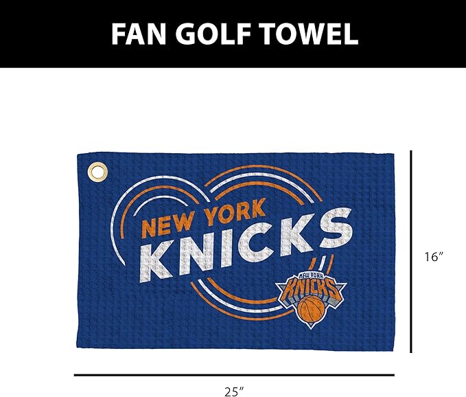 Northwest NBA Golf Towel – Official Licensed Microfiber Waffle Fabric, Absorbent 16x25 in Club Cleaning Accessory