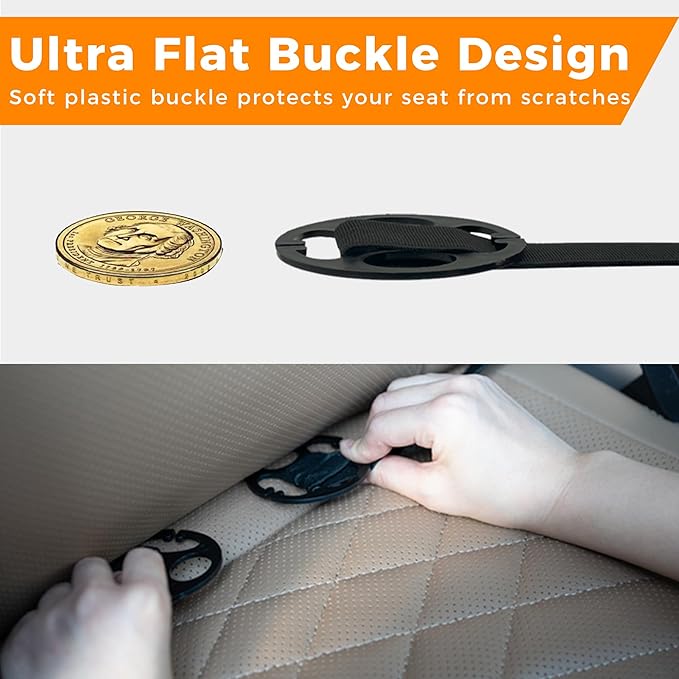 Backseat Car Organizer with Tray, 9 Storage Pockets Back Seat Protector with Foldable Tablet Holder, Waterproof Back of Seat Kick Mats for Kids Adult, Road Trip Essentials Travel Accessories, Black