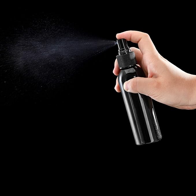 TOPZEA 30 Pack Black Empty Spray Bottles, 4oz Plastic Fine Mist Spraying Bottles Small Refillable Sprayer Liquid Containers Portable Misters with Cap Travel Bottle for Perfume, Cleaning, Essential Oil