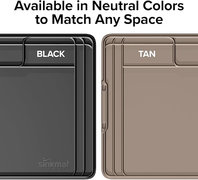 WeatherTech SinkMat – Waterproof Under Sink Liner Mat for Kitchen Bathroom – 28” x 19” Inches - Durable, Flexible Tray – Home undersink Organizer Must Haves, Black