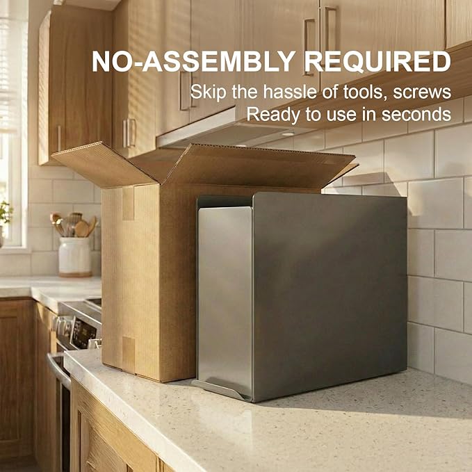 2 Tier No Assembly Pull Out Spice Rack Countertop, Sliding Drawer Seasoning Condiments for Tall Bottles, Steel Kitchen Organizer with Magnetic Panels with Paper Towel Holder and 4 Hooks