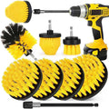 Drill Brush Attachment Set, 7 Pack 1/4in Power Scrubber Brush + Extend Long Rod, Brush Drill Attachment, Power Cleaning Scrub Brush for Bathroom, Tub, Tile, Corner, Floor