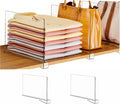 Clear Acrylic Shelf Dividers for Closet Organization - 2 Pack Closet Shelf Divider for Sweatshirt,Towel,Bag,Purse,Clothing,Sweater Organizer,Plastic Dividers and Separators for Shelves and Bedroom
