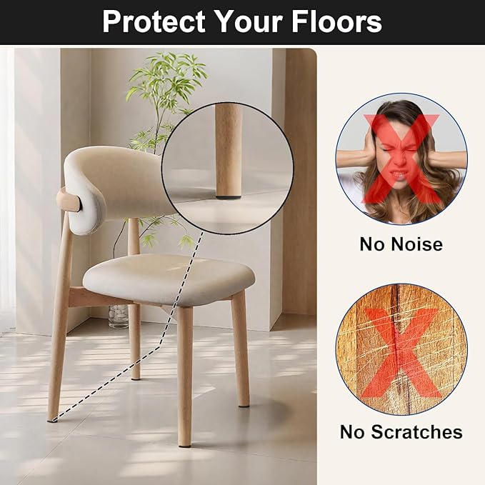 Felt Furniture Pads 359 PCS,Felt Pads for Hardwood Floors, Chair Floor Protectors，Cabinet Door Bumpers，Suitable for Round and Square Chair Legs, Reduce Noise and Protect The Floor (Black)