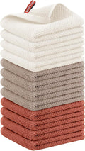 Nialnant 12 Pack Kitchen Dish Towels,100% Cotton Hand Towels for Kitchen, Extra Soft & Absorbent Dish Cloths for Washing Dishes,Cleaning Rags - 13x28in