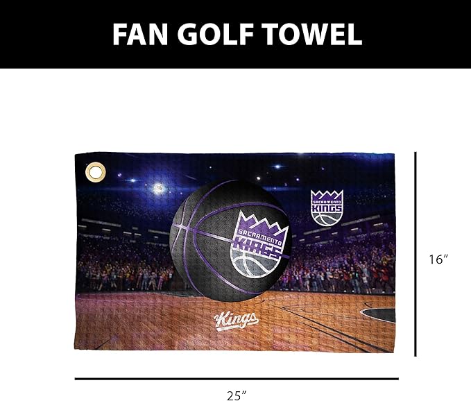 Northwest NBA Golf Towel – Official Licensed Microfiber Waffle Fabric, Absorbent 16x25 in Club Cleaning Accessory