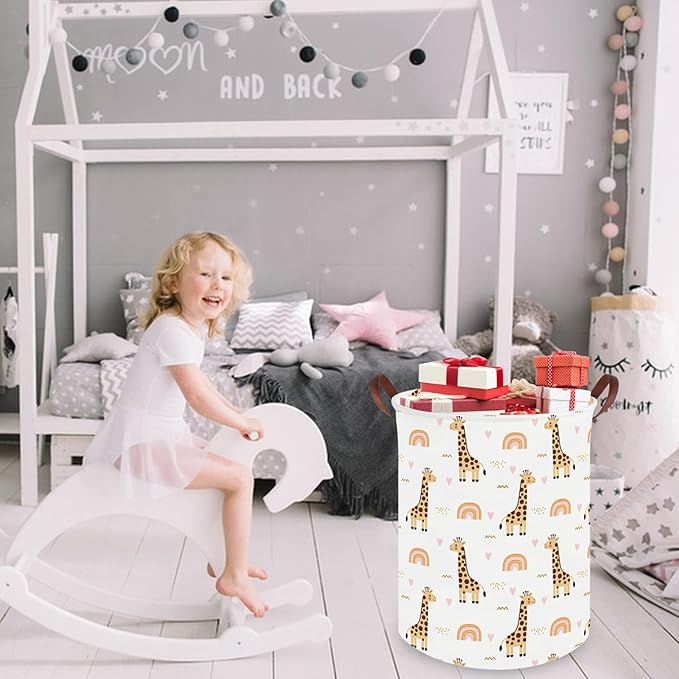Giraffe hamper,Baby diaper organizer,Collapsible waterproof basket for dirty clothes,Baby Hamper for Nursery,Kids Room Organizer,Baby room decor,Gift basket(Giraffe)