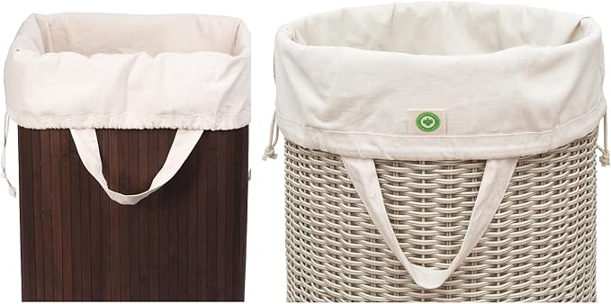 Canvas Laundry Bags - Extra Large, Heavy Duty, 100% Cotton Laundry Bag with Straps, Handles, and Drawstring - College Dorm Laundry Bag in XL Size - Washable, Foldable Laundry Basket Liner (2 Pack)