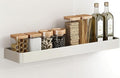 SEIDO Space Aluminum Spice Rack Wall Mount | No-Drill Kitchen Shelf Organizer 24" L | Seasoning Organizer/Floating Shelf for Kitchen | 24 Inch Long | White