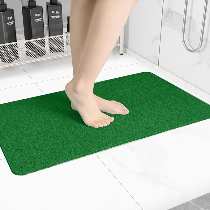 Hargiis Non-Slip Bathtub Mat, Anti Slip Shower Mat, Fast Drying Bathtub Mats, Foot Scrubber Mat, Anti Slip Mat for Tub, Floor, Bathroom, Kitchen, Home, Hotel (Dark Green 36"×24")
