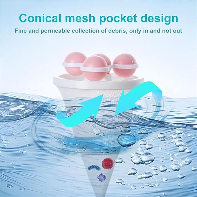 Vortexes Float Hair and Lint Catcher, 2026 New Floating Hair Filtering Mesh Removal, Laundry Lint Fur Catcher for Washing Machine (3 PCS)