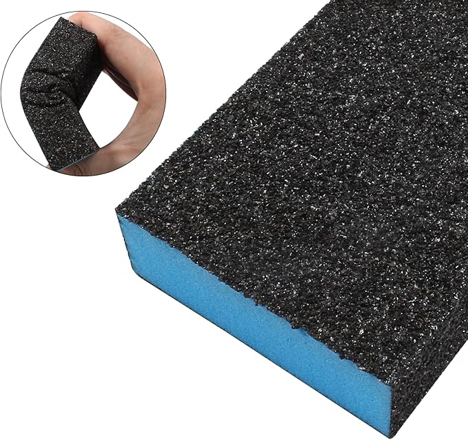 36 Grit Sanding Blocks, 8 Pcs Coarse Sandpaper Sponge Washable and Reusable Sanding Sponges for Wood, Metal, Drywall, Sheetrock
