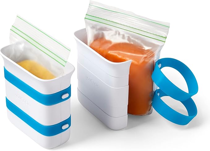 YouCopia FreezeUp Freezer Food Block Maker,2 Cup,Meal Prep Bag Container to Freeze Leftovers and Soup,(Pack of 12)