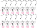 15 Pack Boot Hanger for Closet, Laundry Hooks with Clips, Boot Holder, Hanging Clips, Portable Multifunctional Hangers Single Clip Space Saving for Jeans, Hats, Tall Boots, Towels(Pink)